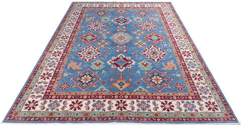 Kazak Blue Hand Knotted 90 X 120  Area Rug 700-146038 Image 1
