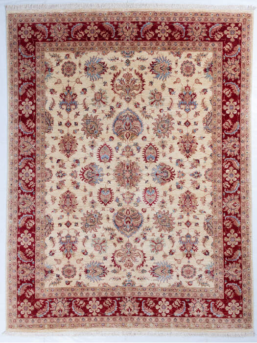 Chobi Beige Hand Knotted 710 X 104  Area Rug 700-146071 Image 0