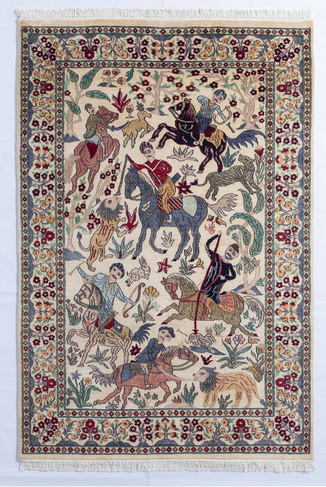 Pak-Persian Beige Hand Knotted 40 X 60  Area Rug 700-146079 Image 0