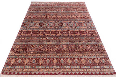 Chobi Red Hand Knotted 66 X 99  Area Rug 700-146098 Image 1