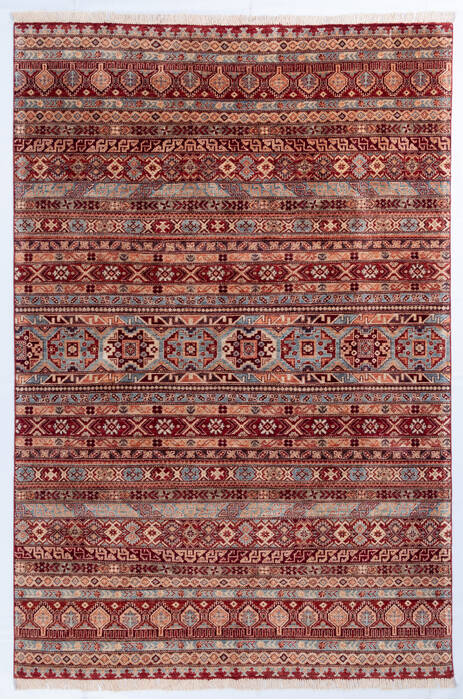 Chobi Red Hand Knotted 66 X 99  Area Rug 700-146098 Image 0