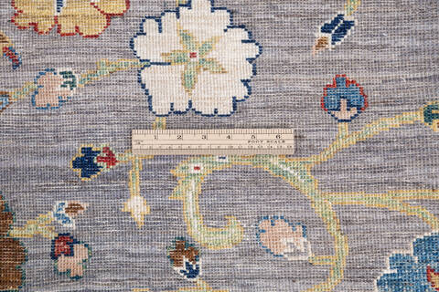 Chobi Grey Hand Knotted 56 X 710  Area Rug 700-146103 Image 6