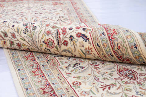 Pak-Persian Beige Runner Hand Knotted 27 X 103  Area Rug 700-146115 Image 5