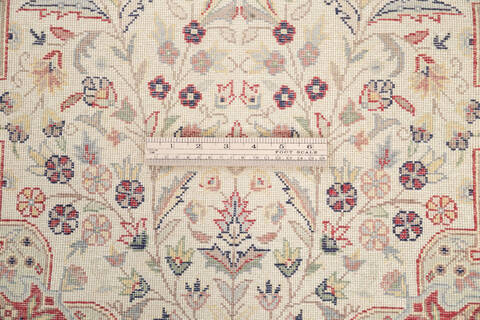 Pak-Persian Beige Runner Hand Knotted 27 X 103  Area Rug 700-146115 Image 6