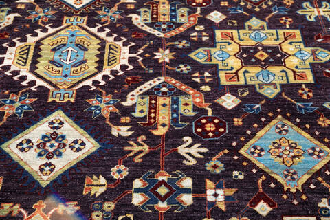 Chobi Black Hand Knotted 60 X 93  Area Rug 700-146129 Image 3