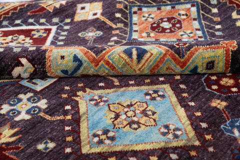 Chobi Black Hand Knotted 60 X 93  Area Rug 700-146129 Image 6
