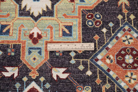 Chobi Black Hand Knotted 60 X 93  Area Rug 700-146129 Image 7