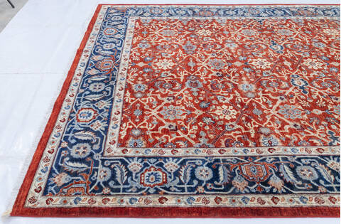 Chobi Red Hand Knotted 80 X 99  Area Rug 700-146130 Image 5