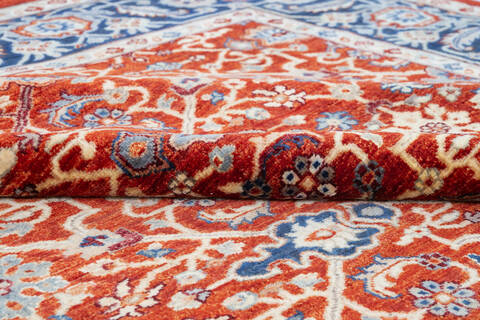 Chobi Red Hand Knotted 80 X 99  Area Rug 700-146130 Image 6