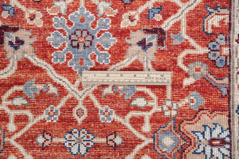 Chobi Red Hand Knotted 80 X 99  Area Rug 700-146130 Image 7