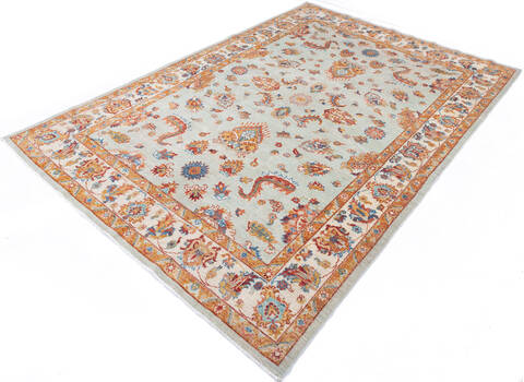Chobi Grey Hand Knotted 56 X 711  Area Rug 700-146358 Image 2