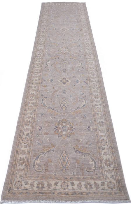 Chobi Grey Runner Hand Knotted 25 X 910  Area Rug 700-146528 Image 1