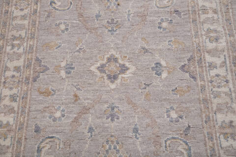 Chobi Grey Runner Hand Knotted 25 X 910  Area Rug 700-146528 Image 3