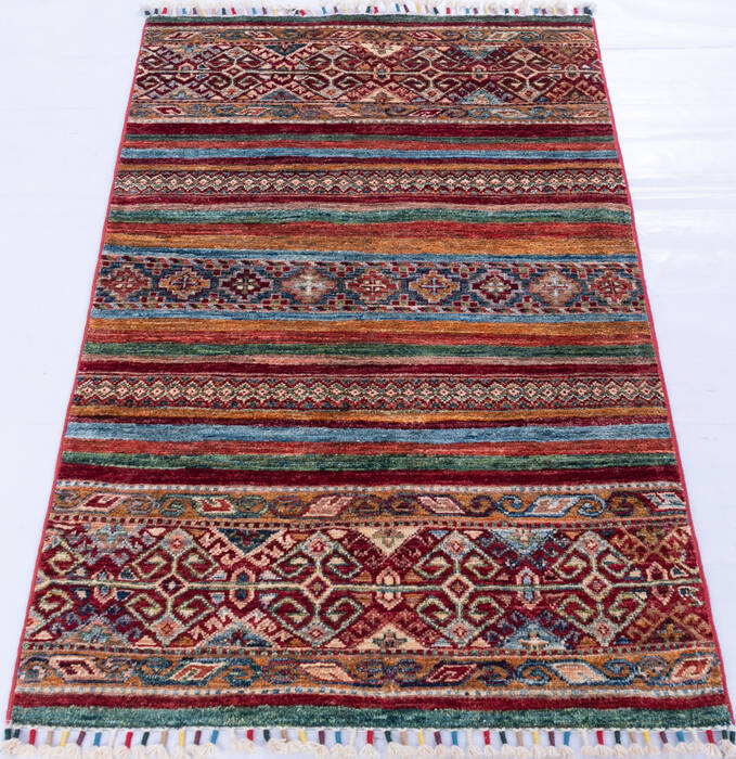 Chobi Multicolor Hand Knotted 26 X 41  Area Rug 700-146572 Image 1