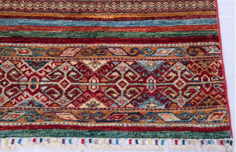 Chobi Multicolor Hand Knotted 26 X 41  Area Rug 700-146572 Image 4