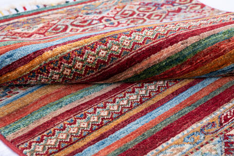Chobi Multicolor Hand Knotted 26 X 41  Area Rug 700-146572 Image 5