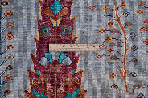 Chobi Grey Hand Knotted 510 X 710  Area Rug 700-146662 Image 6
