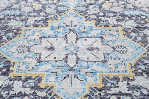 Heriz Blue Hand Knotted 710 X 910  Area Rug 700-146665 Image 3