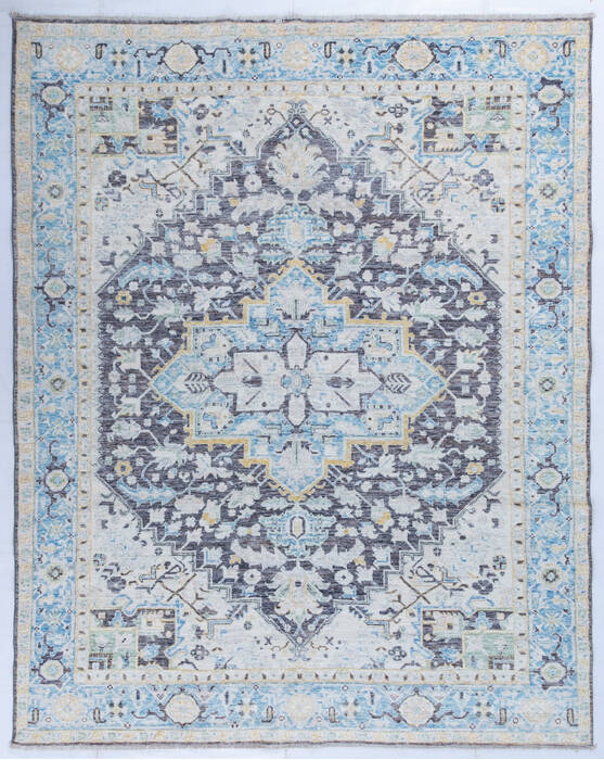 Heriz Blue Hand Knotted 710 X 910  Area Rug 700-146665 Image 0