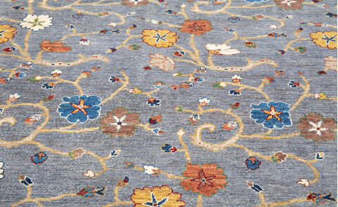 Chobi Grey Hand Knotted 410 X 611  Area Rug 700-146693 Image 5