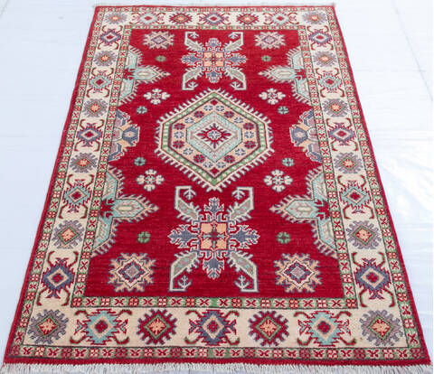Kazak Red Hand Knotted 32 X 49  Area Rug 700-146712 Image 1