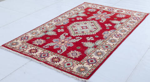 Kazak Red Hand Knotted 32 X 49  Area Rug 700-146712 Image 2