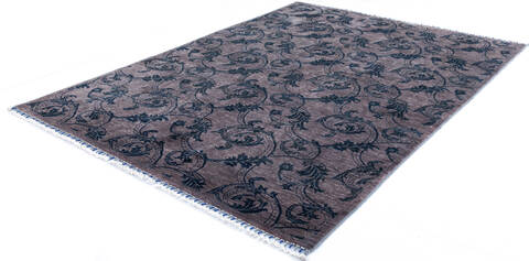 Chobi Grey Hand Knotted 50 X 69  Area Rug 700-146729 Image 2