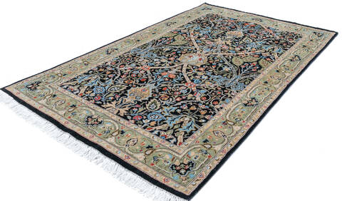 Pak-Persian Black Hand Knotted 45 X 71  Area Rug 700-146732 Image 2