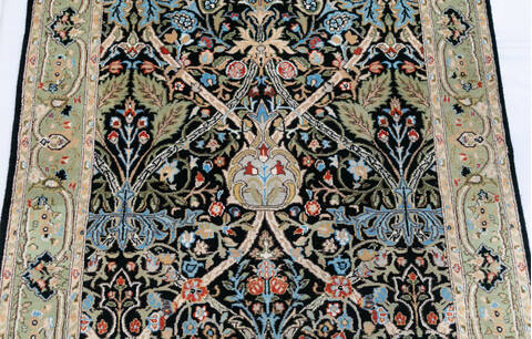 Pak-Persian Black Hand Knotted 45 X 71  Area Rug 700-146732 Image 3
