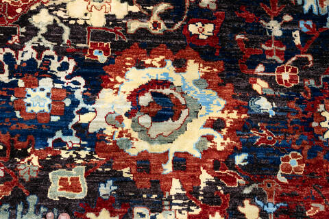 Chobi Multicolor Hand Knotted 80 X 99  Area Rug 700-146880 Image 3
