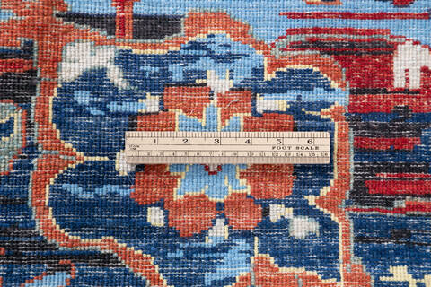 Chobi Multicolor Hand Knotted 80 X 99  Area Rug 700-146880 Image 7