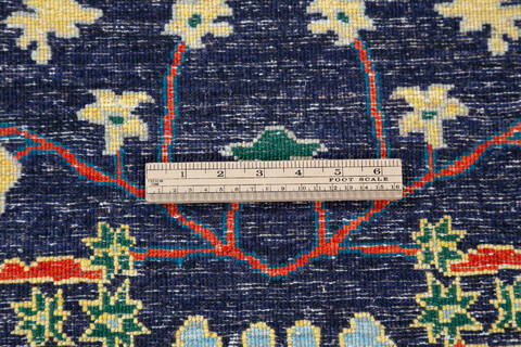 Chobi Blue Hand Knotted 511 X 90  Area Rug 700-146883 Image 6