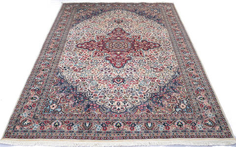 Pak-Persian Beige Hand Knotted 70 X 104  Area Rug 700-146912 Image 1