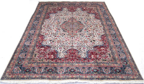 Pak-Persian Beige Hand Knotted 70 X 911  Area Rug 700-146916 Image 1