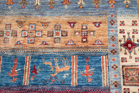 Chobi Multicolor Hand Knotted 611 X 101  Area Rug 700-146962 Image 6