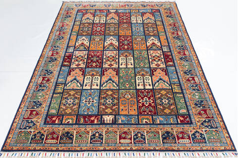 Chobi Blue Hand Knotted 65 X 98  Area Rug 700-146971 Image 1