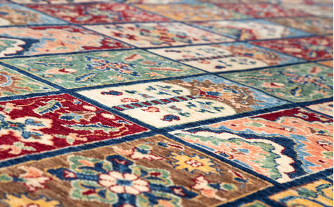 Chobi Blue Hand Knotted 65 X 98  Area Rug 700-146971 Image 3