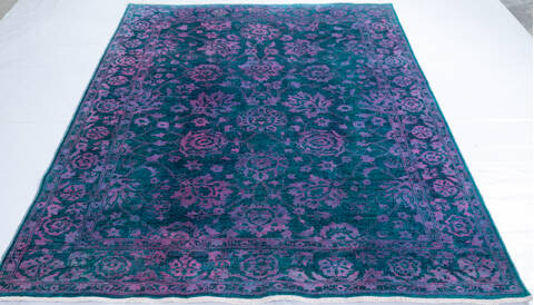 Chobi Blue Hand Knotted 57 X 78  Area Rug 700-147028 Image 1