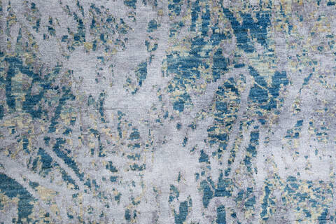 Chobi Blue Hand Knotted 82 X 99  Area Rug 700-147029 Image 5