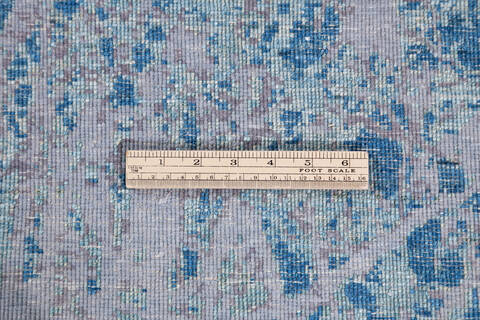 Chobi Blue Hand Knotted 82 X 99  Area Rug 700-147029 Image 7