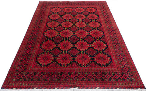 Khan Mohammadi Red Hand Knotted 67 X 95  Area Rug 700-147033 Image 1