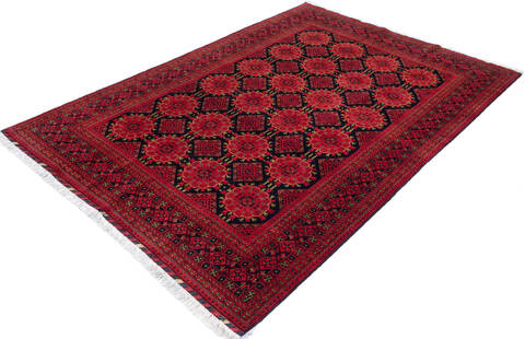 Khan Mohammadi Red Hand Knotted 67 X 95  Area Rug 700-147033 Image 2