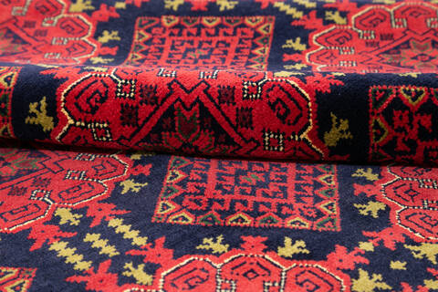 Khan Mohammadi Red Hand Knotted 67 X 95  Area Rug 700-147033 Image 8