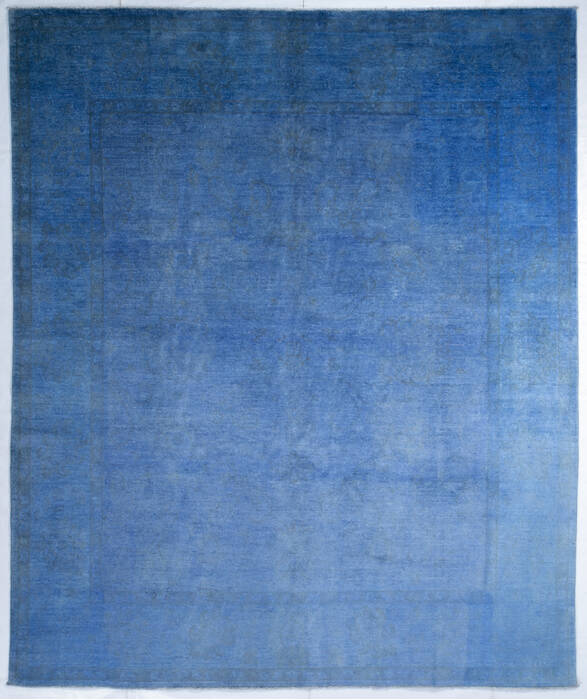 Chobi Blue Hand Knotted 80 X 97  Area Rug 700-147035 Image 0