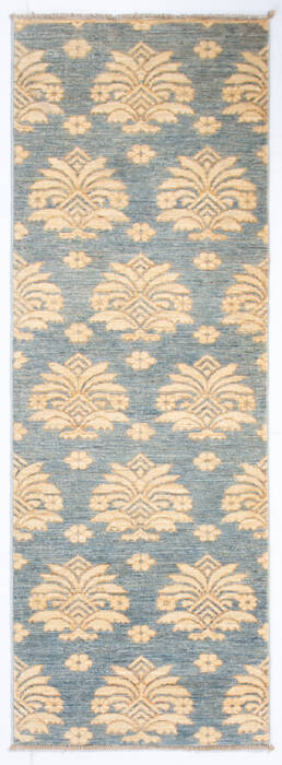Chobi Grey Runner Hand Knotted 23 X 66  Area Rug 700-147099 Image 0