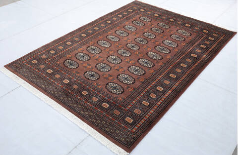 Bokhara Brown Hand Knotted 49 X 66  Area Rug 700-147105 Image 2