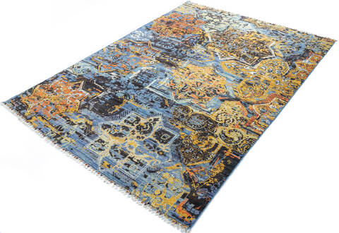 Chobi Multicolor Hand Knotted 411 X 68  Area Rug 700-147109 Image 2