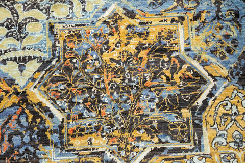 Chobi Multicolor Hand Knotted 411 X 68  Area Rug 700-147109 Image 4