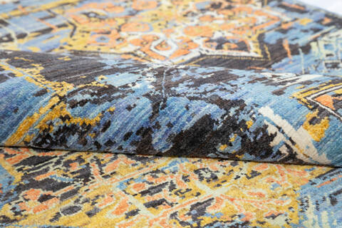 Chobi Multicolor Hand Knotted 411 X 68  Area Rug 700-147109 Image 6
