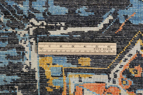 Chobi Multicolor Hand Knotted 411 X 68  Area Rug 700-147109 Image 7